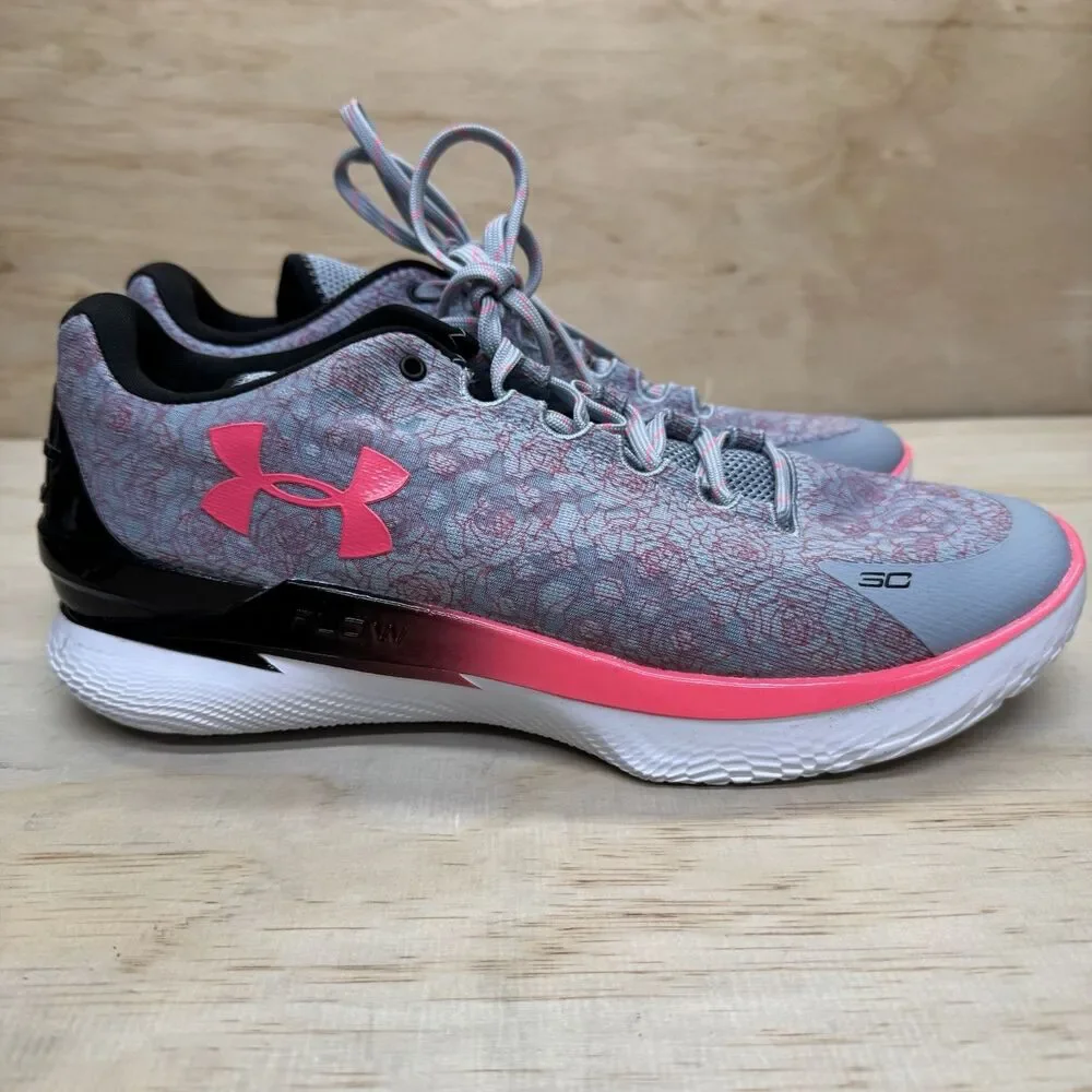 NEW Under Armour Curry 1 Low Flotro Mothers Day  sz 12 Grey Pink 3026278-401